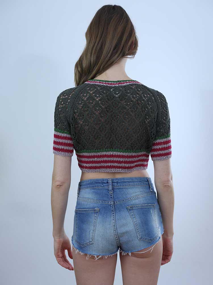 Tricot à Porter MAGLIA CROPPED TRAFORATA Vendite Flash