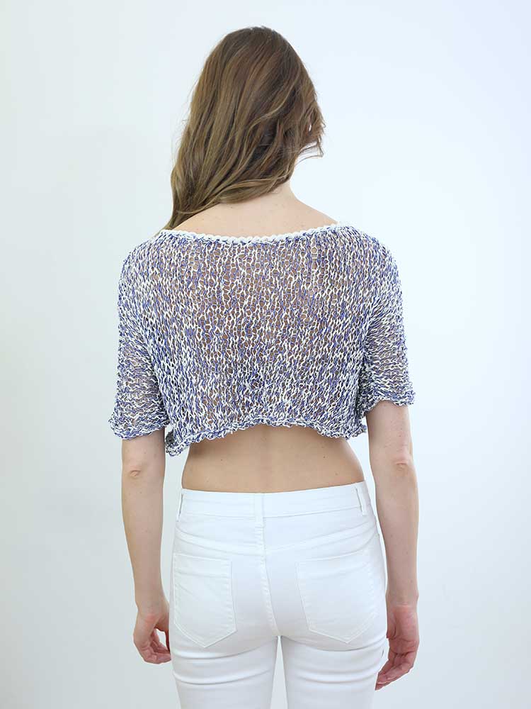 Tricot à Porter MAGLIA CUBE CROPPED MANICA CORTA In Saldo