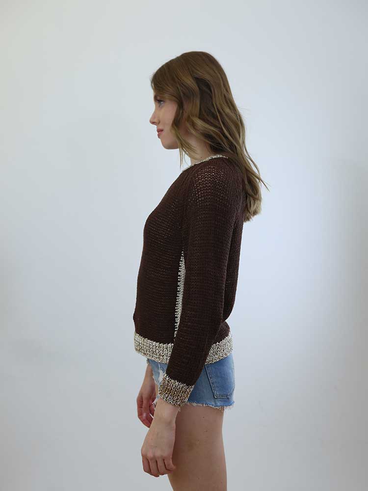 Tricot à Porter MAGLIA CUBETTO FINITURE CROCHET Nuova