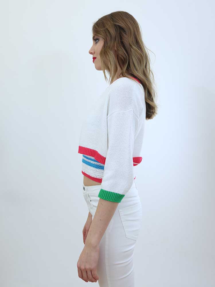 Tricot à Porter MINI CARDIGAN CROPPED In Linea