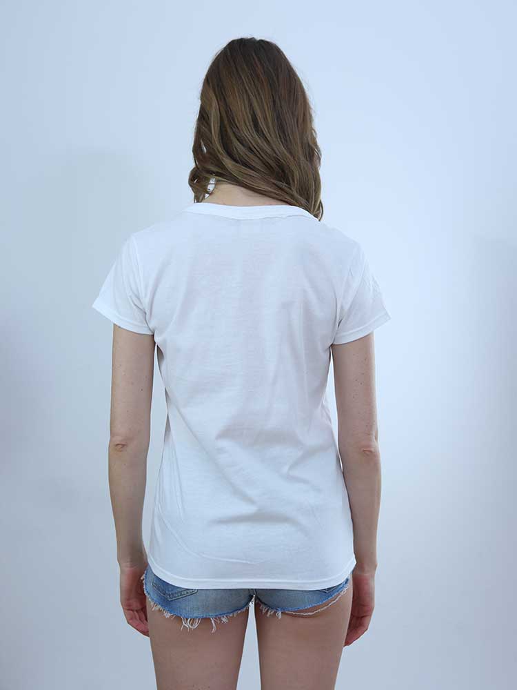 Tricot à Porter T-SHIRT CON FRANGE IN JERSEY Pezzi Unici