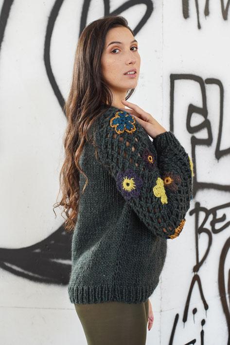 Tricot à Porter Flower sleeves Saldi