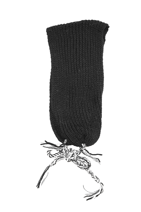 Tricot à Porter Zig zag neck scarf black Spedizione Gratuita