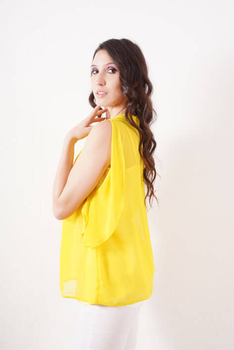 Tricot à Porter Yellow silk Vendita Economica