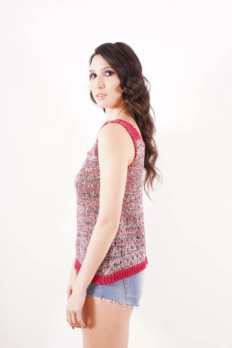 Tricot à Porter Tank top holes lurex Negozi Online