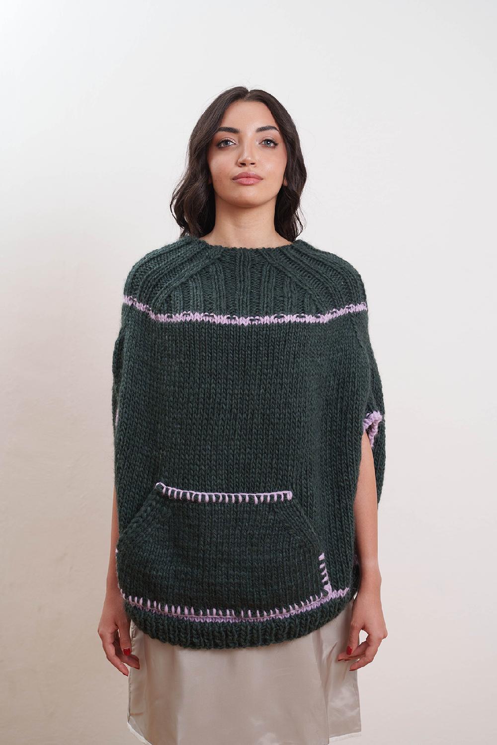 Tricot à Porter Poncho In Saldo