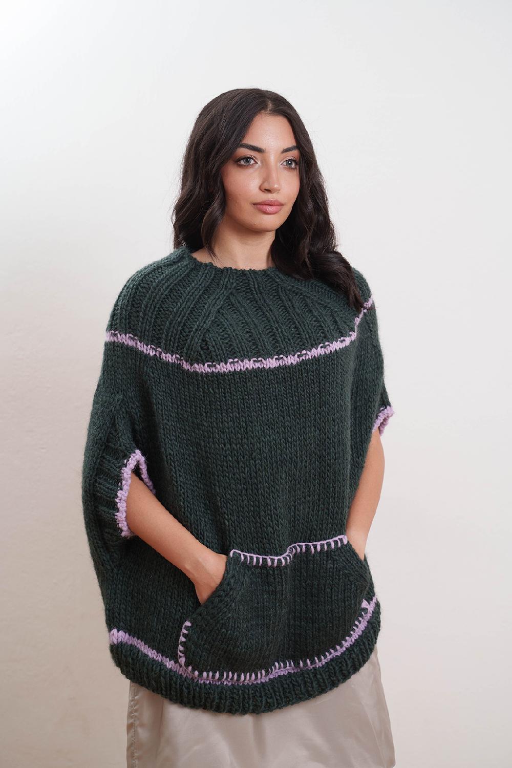 Tricot à Porter Poncho In Saldo