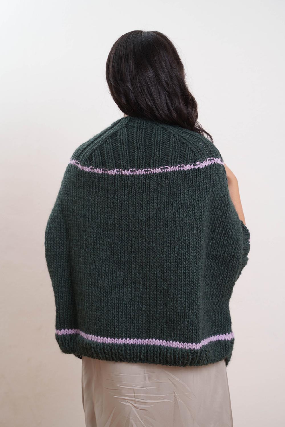 Tricot à Porter Poncho In Saldo