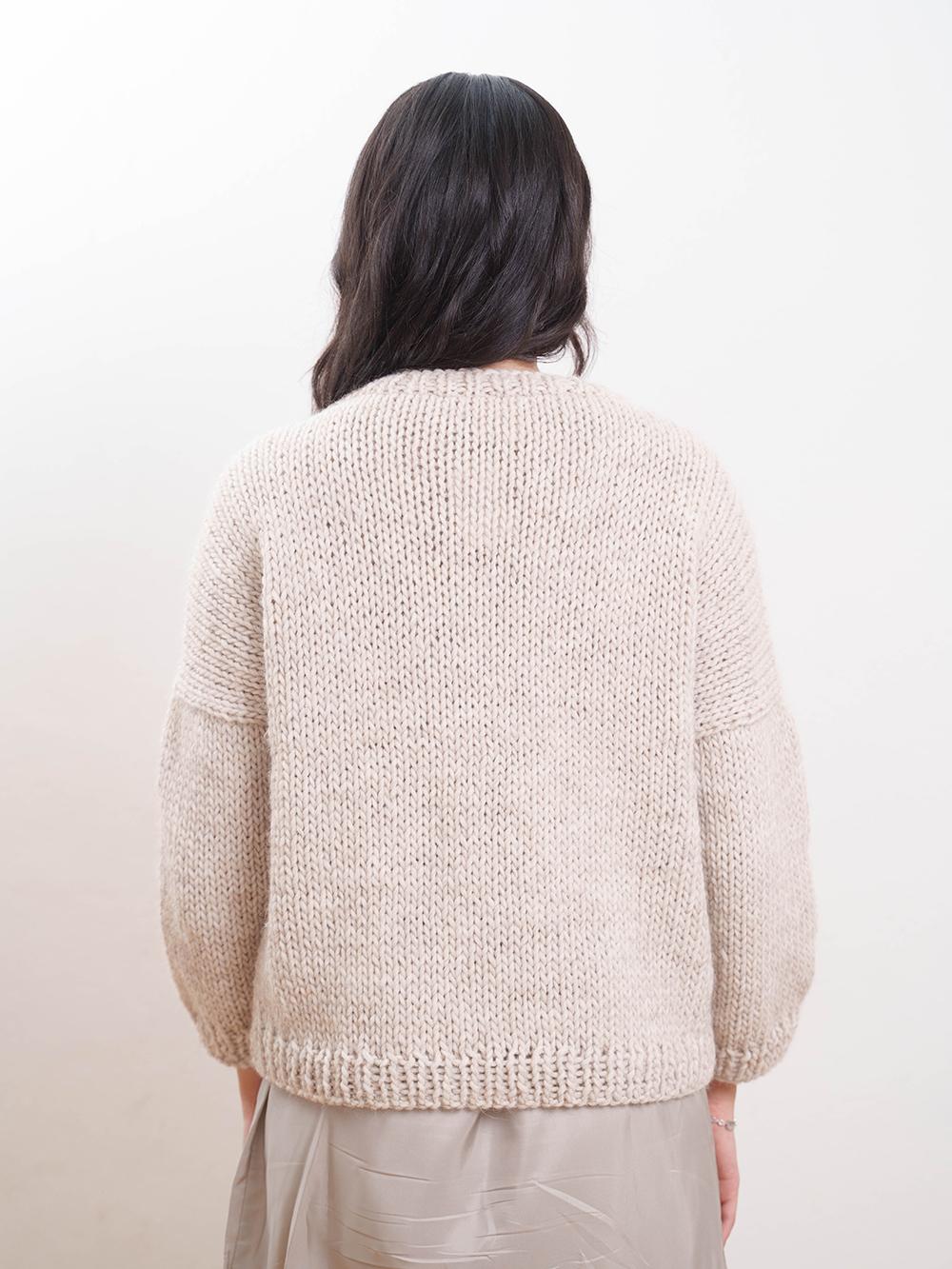 Tricot à Porter Maglia giro fiocchi applicati Moda