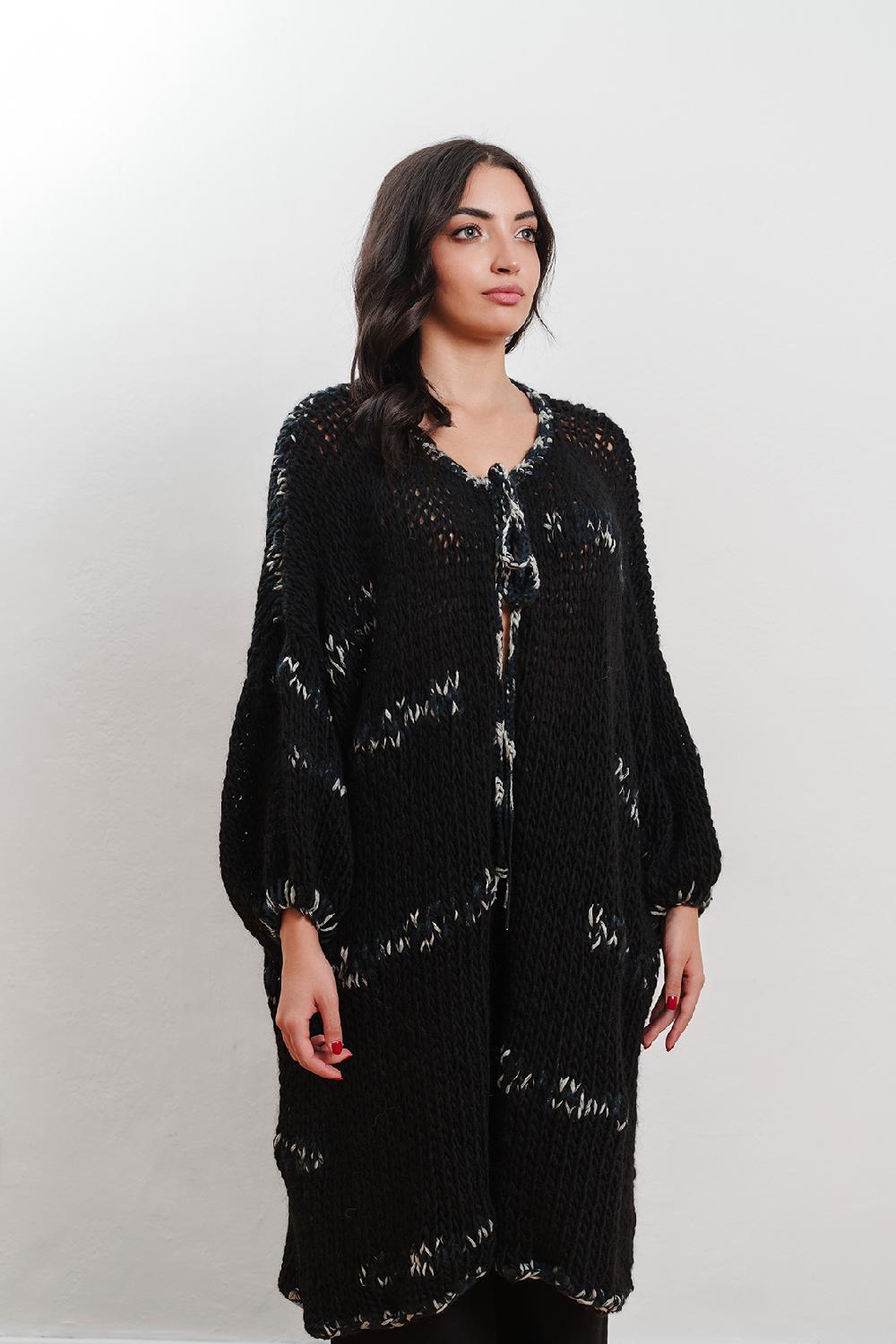 Tricot à Porter Maxi Cardigan intarsi Italia