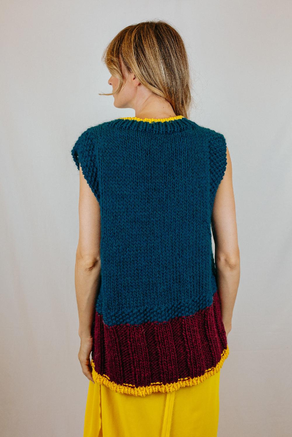 Tricot à Porter Gilet over a 3 colori Economico