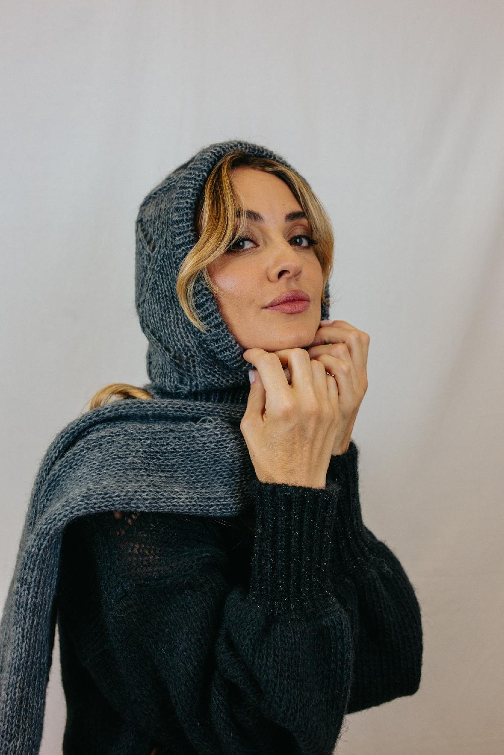Tricot à Porter Balaclava con trafono a rombi Nuova