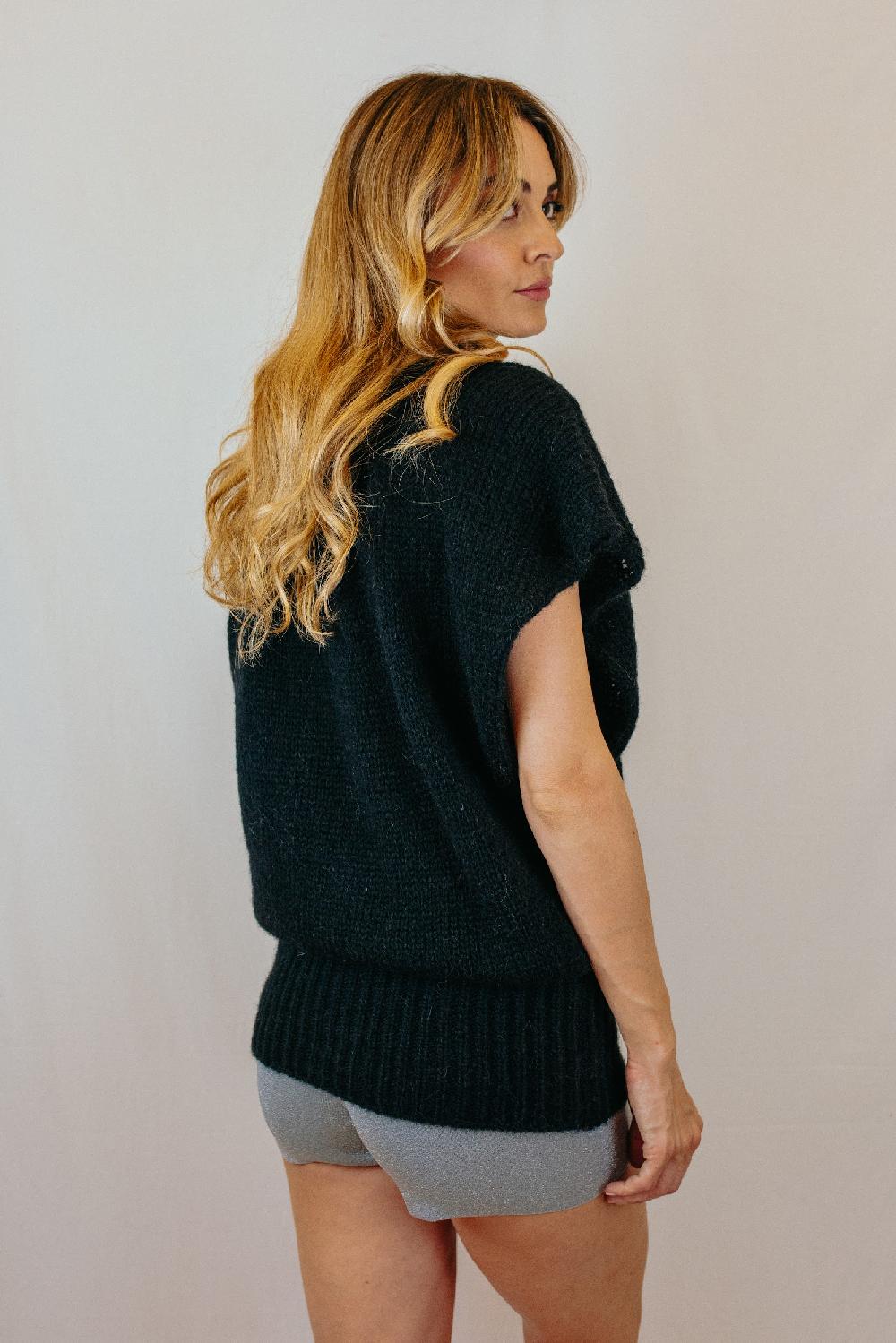 Tricot à Porter Maxi gilet taglio girocollo Italia