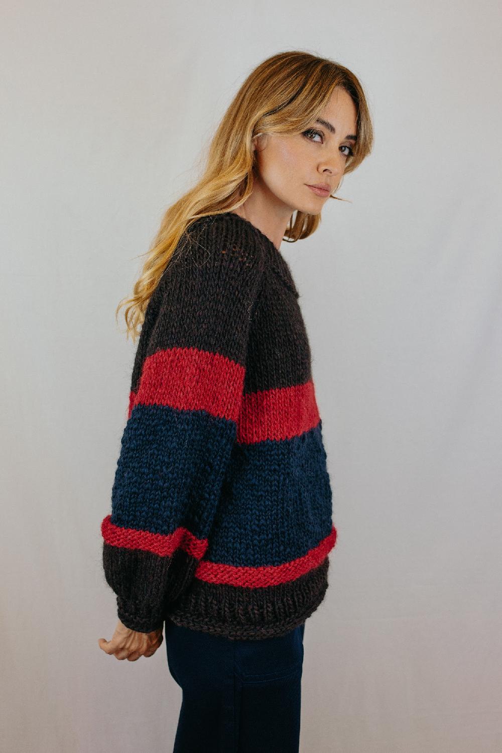 Tricot à Porter Maglia girocollo righe Promozione Limitata