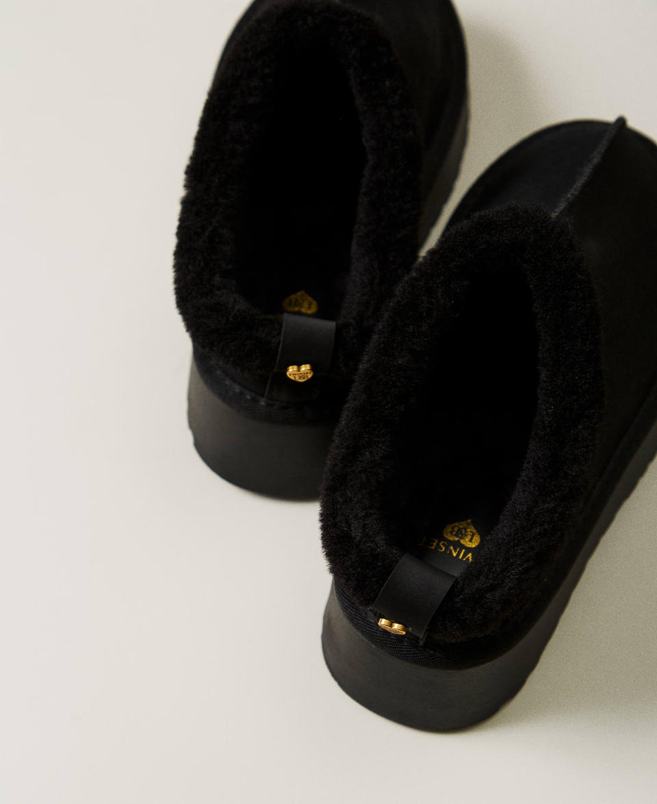 Twin Set Scarpe sabot con faux fur Hotsell