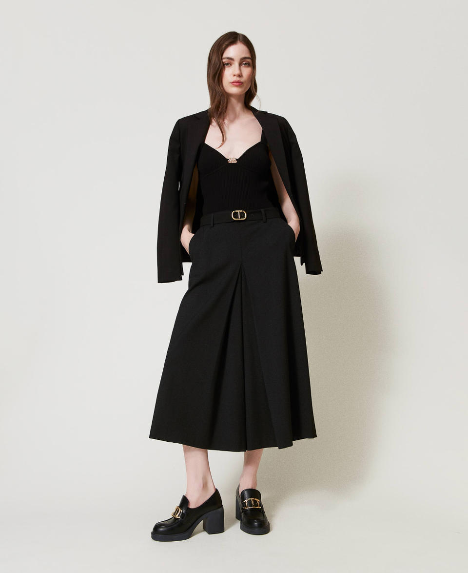 Twin Set Mocassini alti con morsetto Oval T Vendita Calda