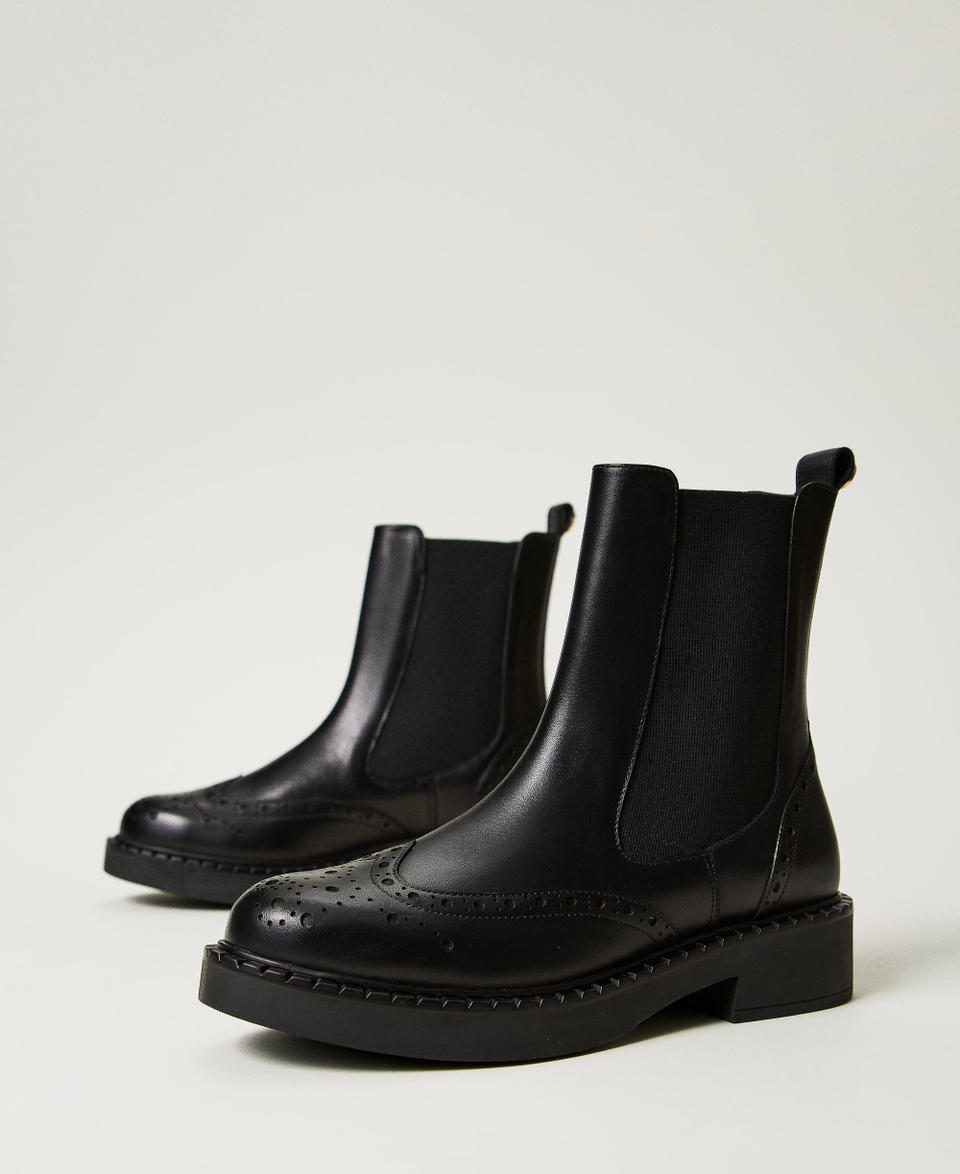 Twin Set Stivaletti chelsea in pelle Moda