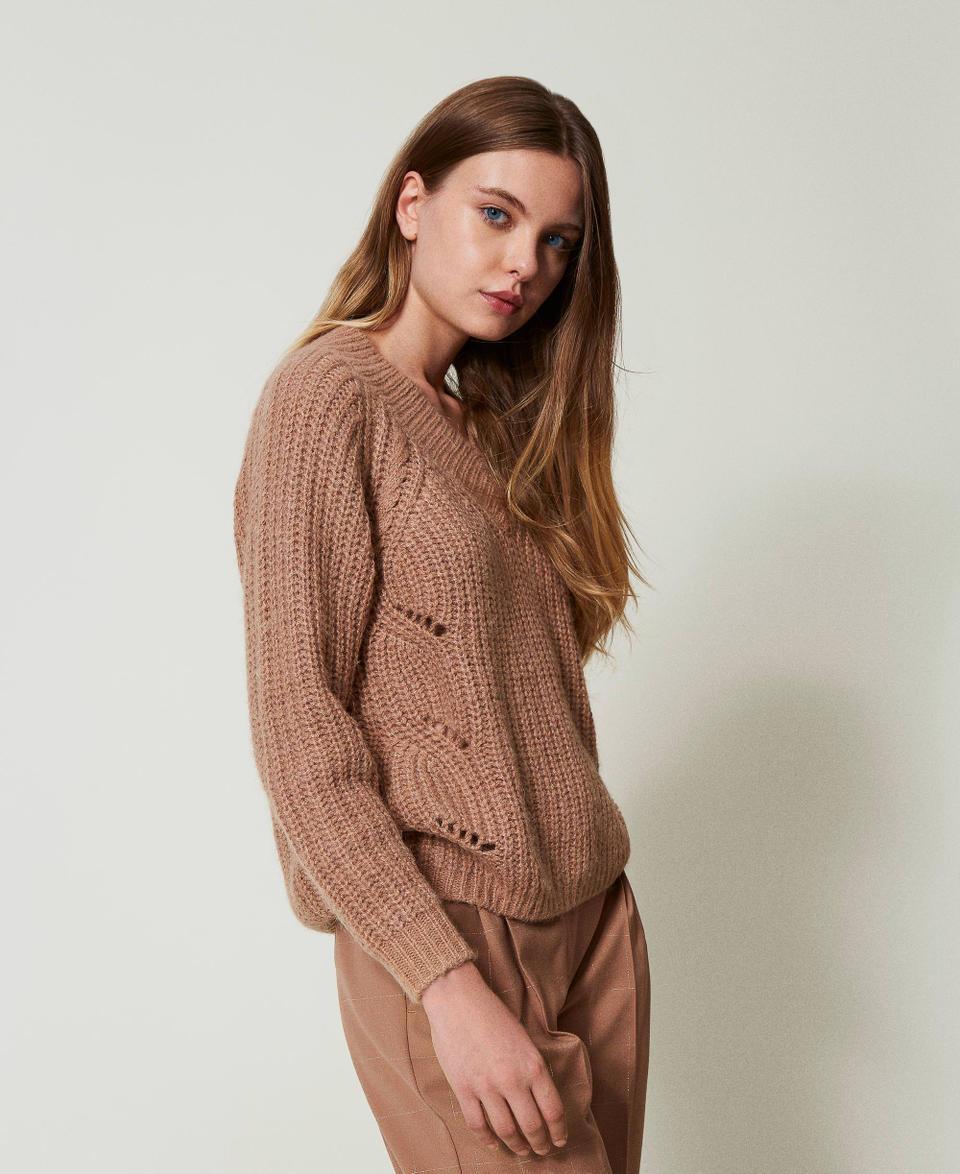 Twin Set Maglia a coste con trecce Spedizione Gratuita