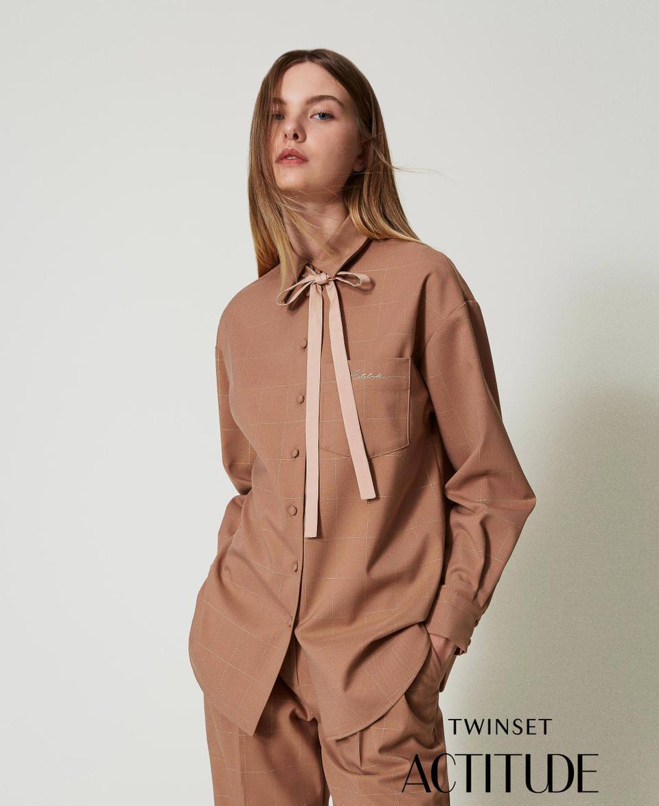 Twin Set Camicia check con lurex Pezzi Unici