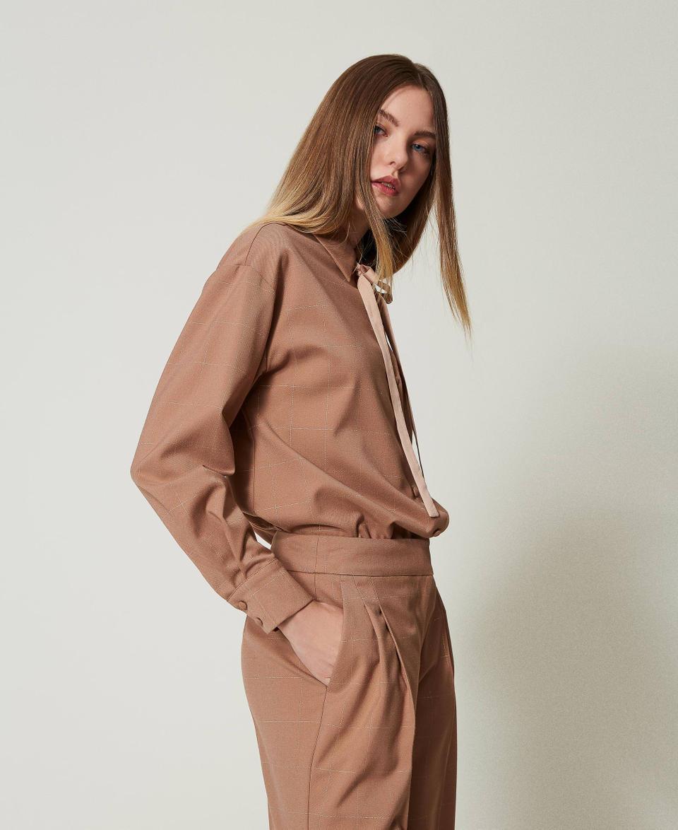 Twin Set Camicia check con lurex Pezzi Unici