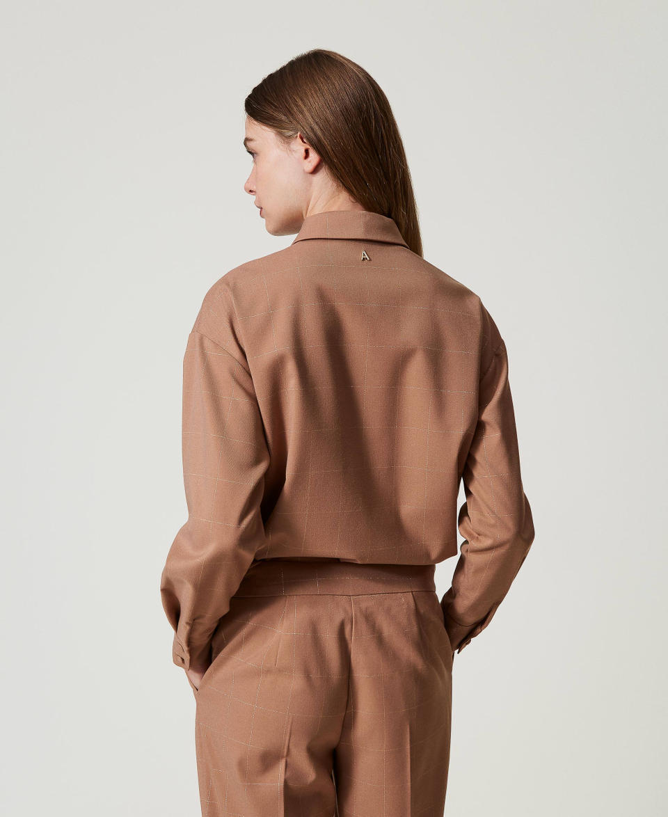 Twin Set Camicia check con lurex Pezzi Unici
