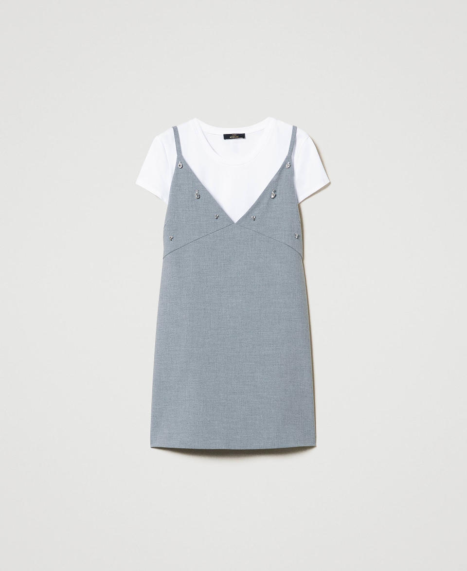 Twin Set Abito corto con ricami e T-shirt Affare Del Giorno