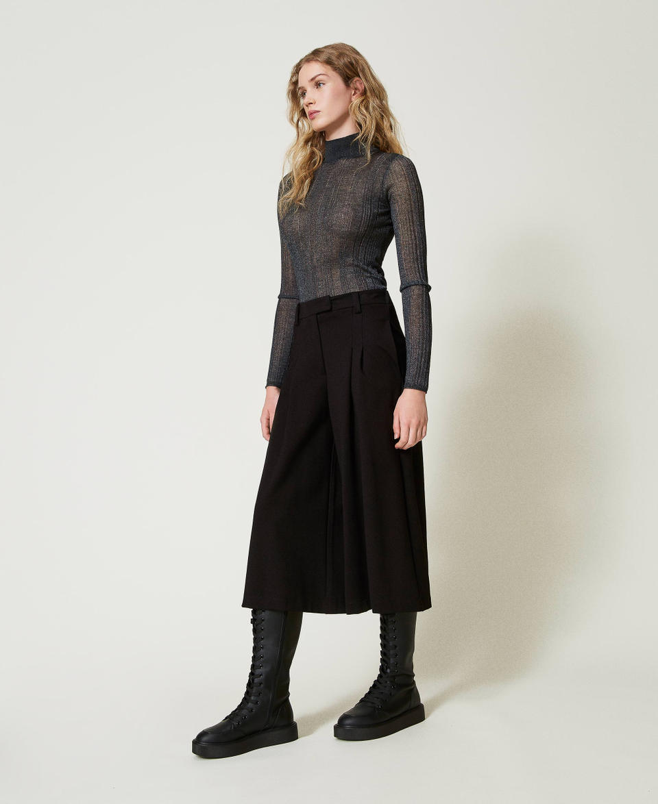 Twin Set Pantaloni cropped a vita alta Offerta