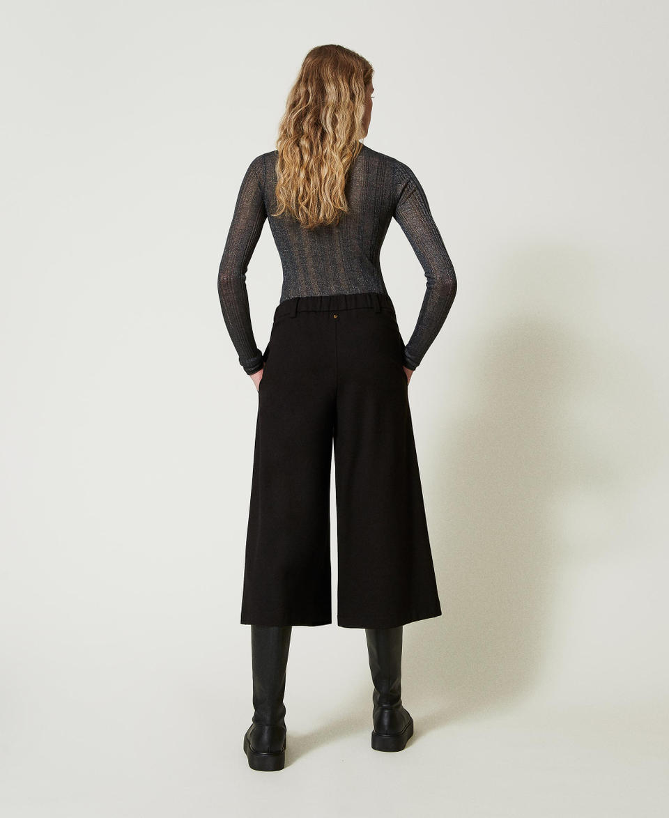 Twin Set Pantaloni cropped a vita alta Offerta