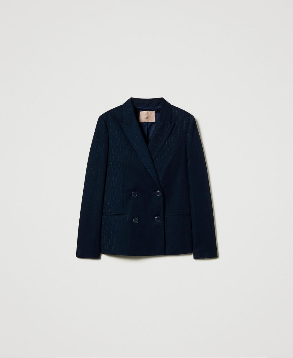 Twin Set Giacca blazer gessata lurex Outlet