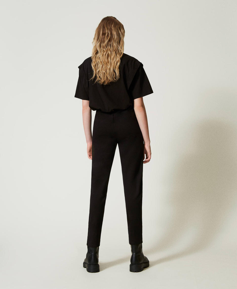 Twin Set Pantaloni a sigaretta con elastico Saldi