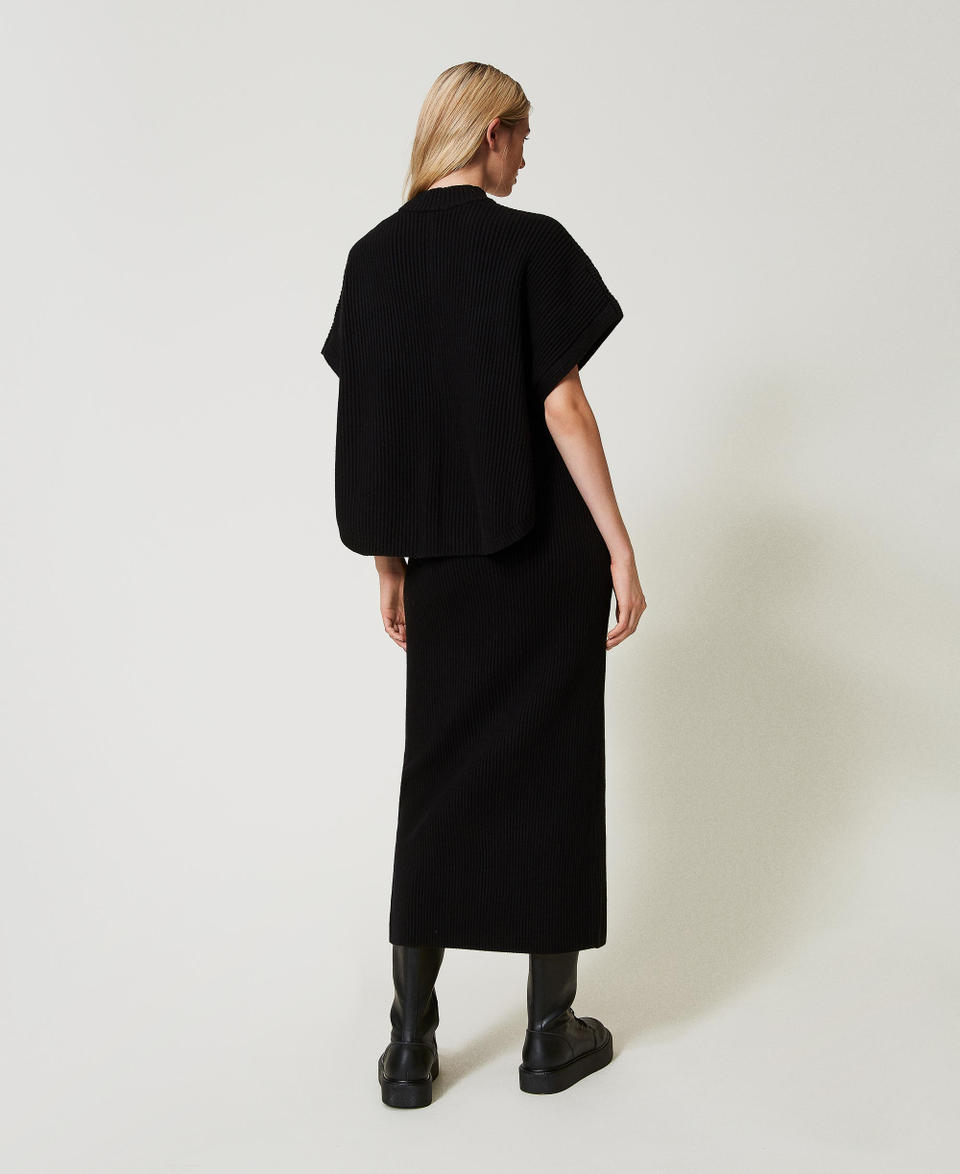 Twin Set Gonna longuette in maglia a costine Offerte