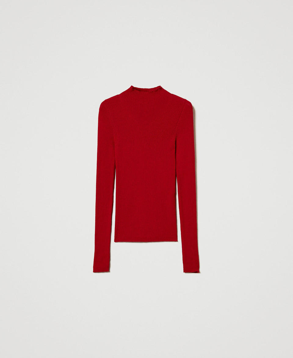 Twin Set Maglia lupetto seamless in lana Vendita Economica