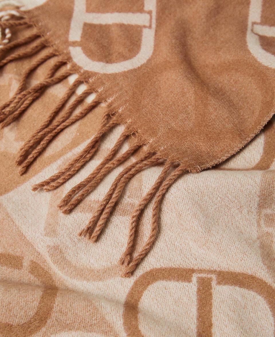 Twin Set Stola in panno jacquard con Oval T Italia