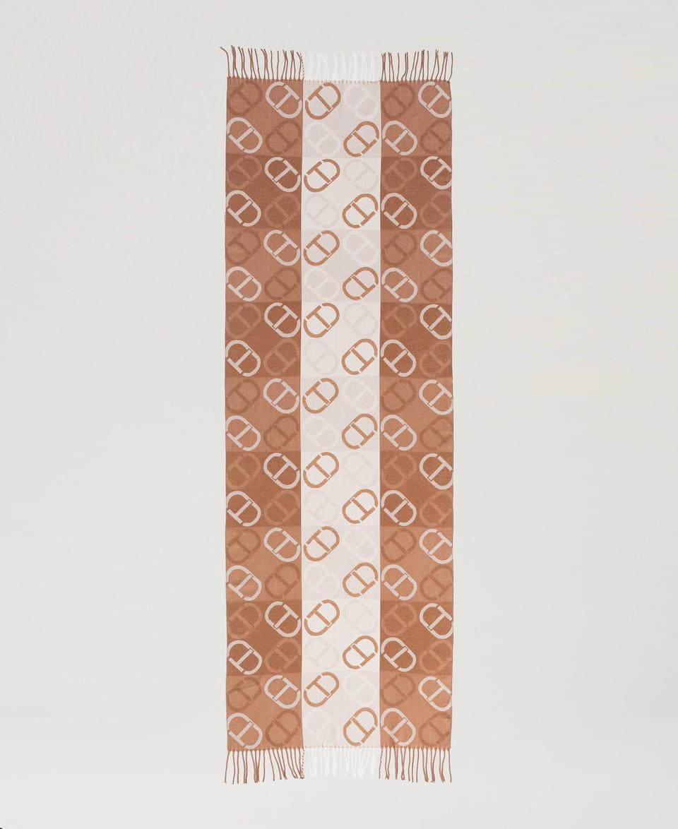 Twin Set Stola in panno jacquard con Oval T Italia