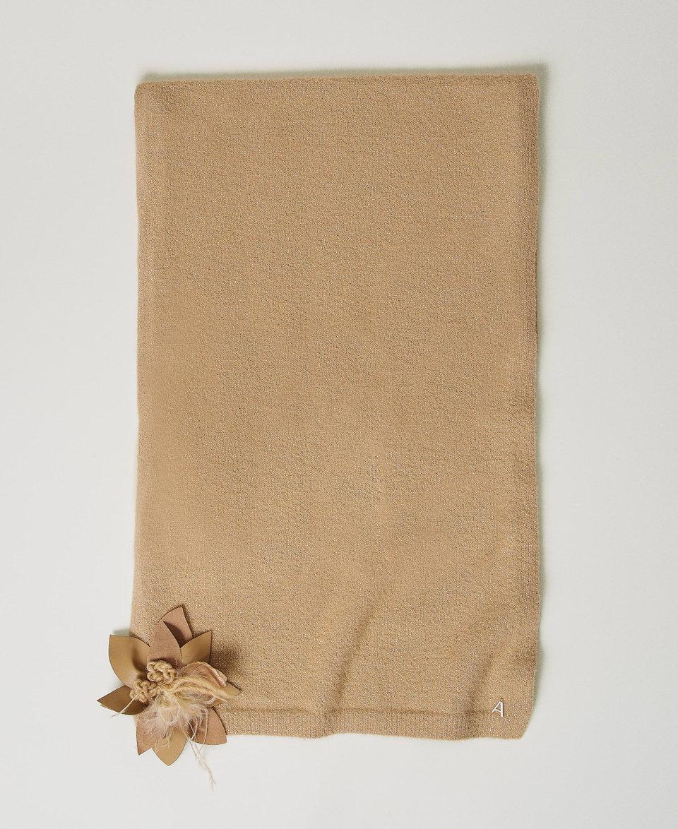 Twin Set Sciarpa in maglia con spilla a fiore In Linea