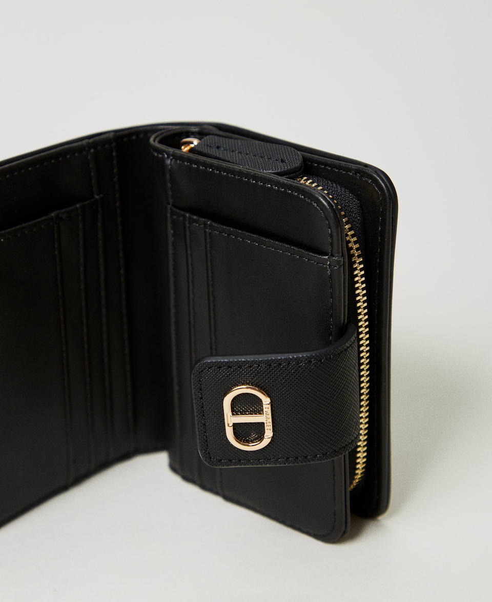 Twin Set Portafoglio con zip e bottone Oval T Spedizione Gratuita