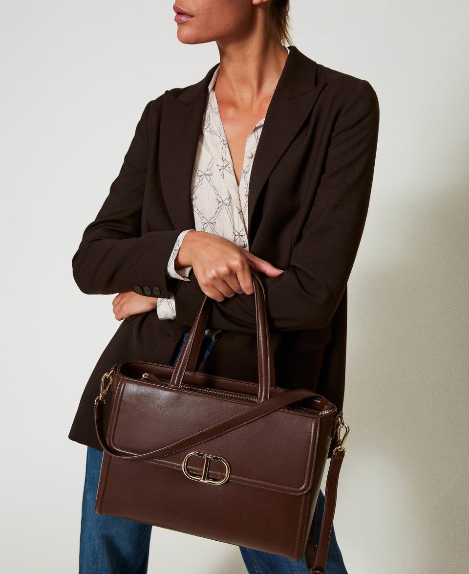 Twin Set Borsa shopper ‘Brera’ con apertura Oval T Presa