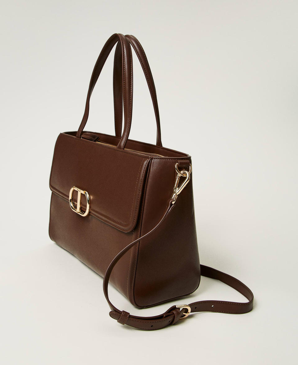 Twin Set Borsa shopper ‘Brera’ con apertura Oval T Presa