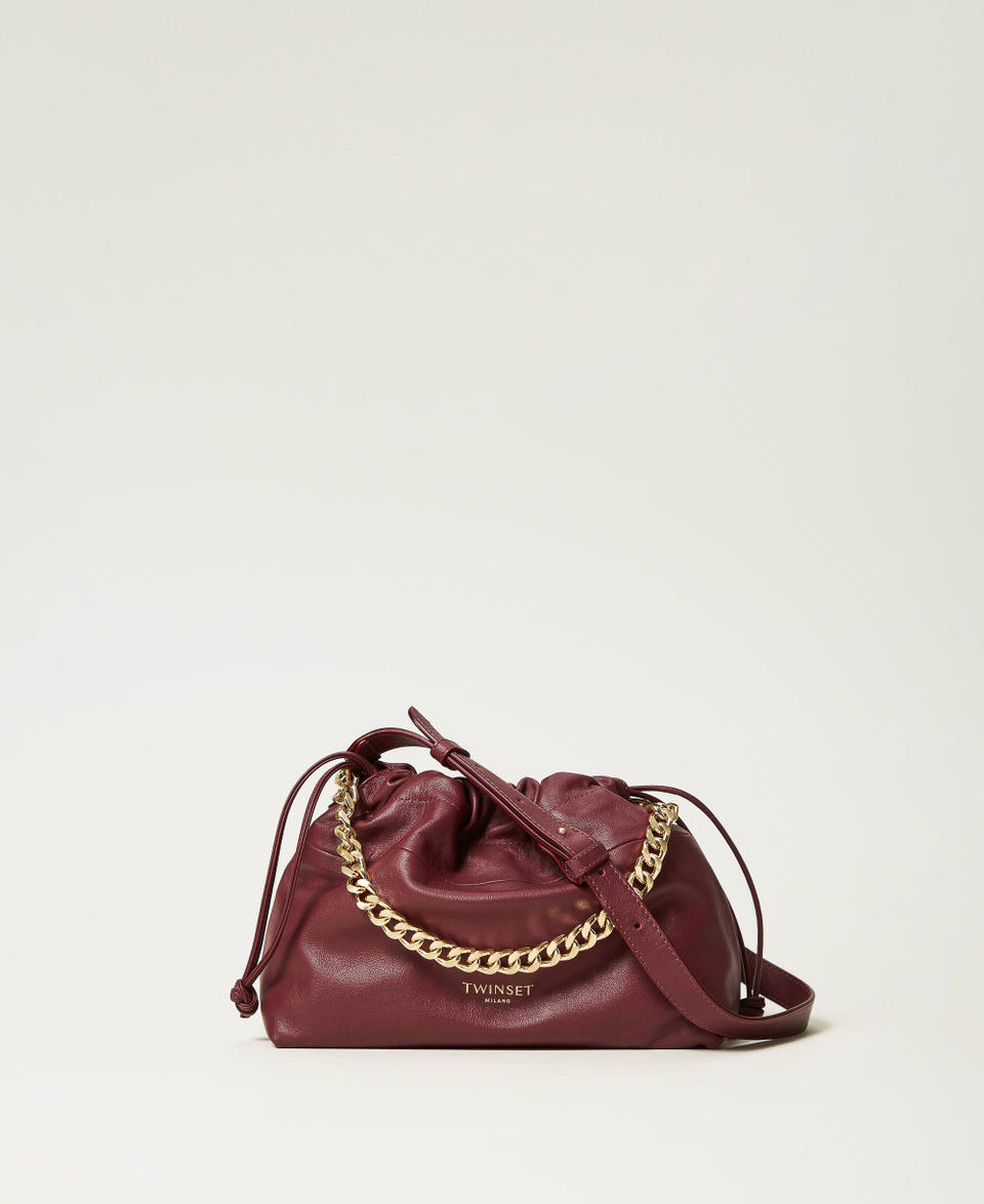 Twin Set Borsa a tracolla in pelle con coulisse Online