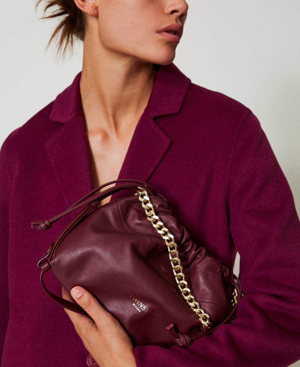 Twin Set Borsa a tracolla in pelle con coulisse Online