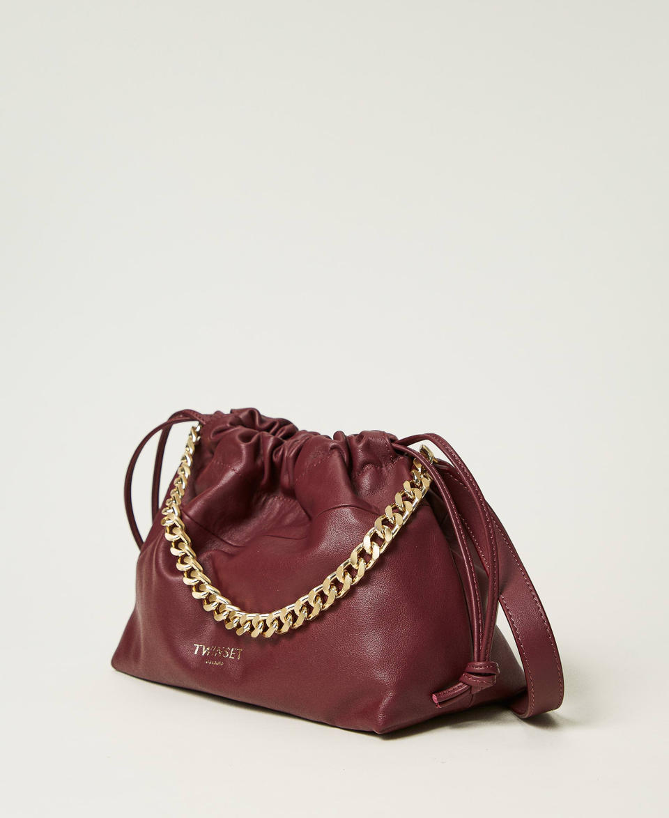 Twin Set Borsa a tracolla in pelle con coulisse Online