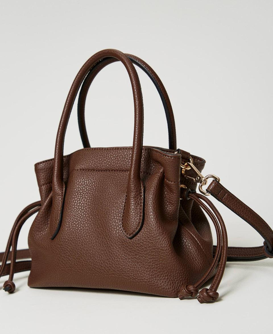 Twin Set Borsa a tracolla con Oval T e coulisse In Vendita