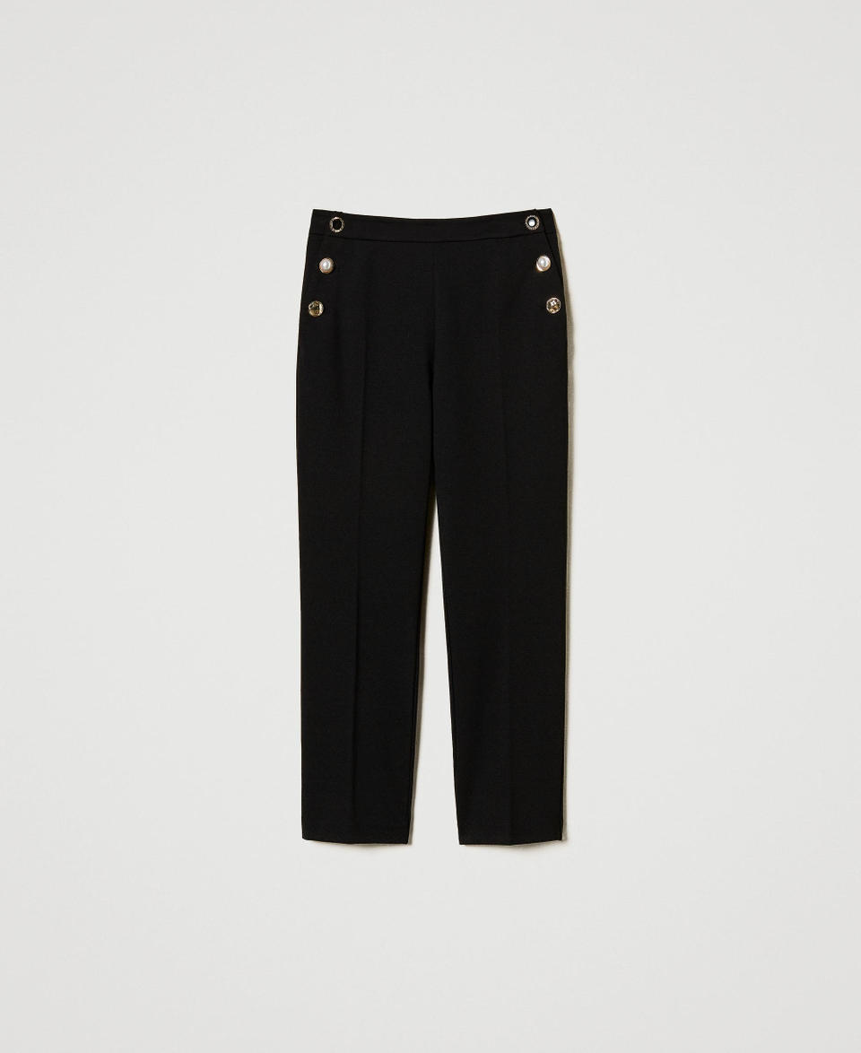 Twin Set Pantaloni con bottoni gioiello I Più Venduti