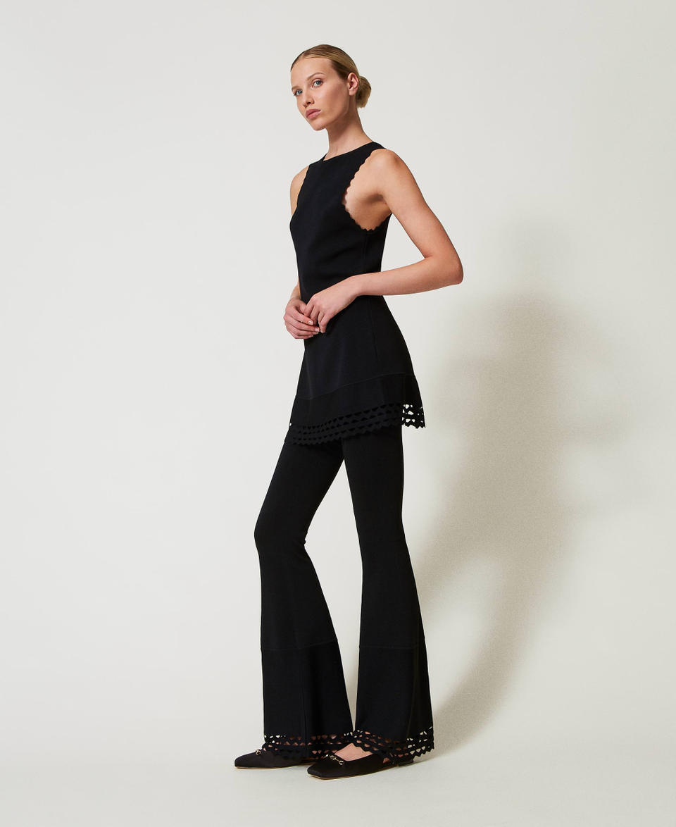 Twin Set Pantaloni flare con motivo geometrico 2025