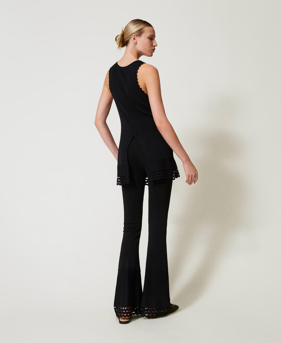 Twin Set Pantaloni flare con motivo geometrico 2025