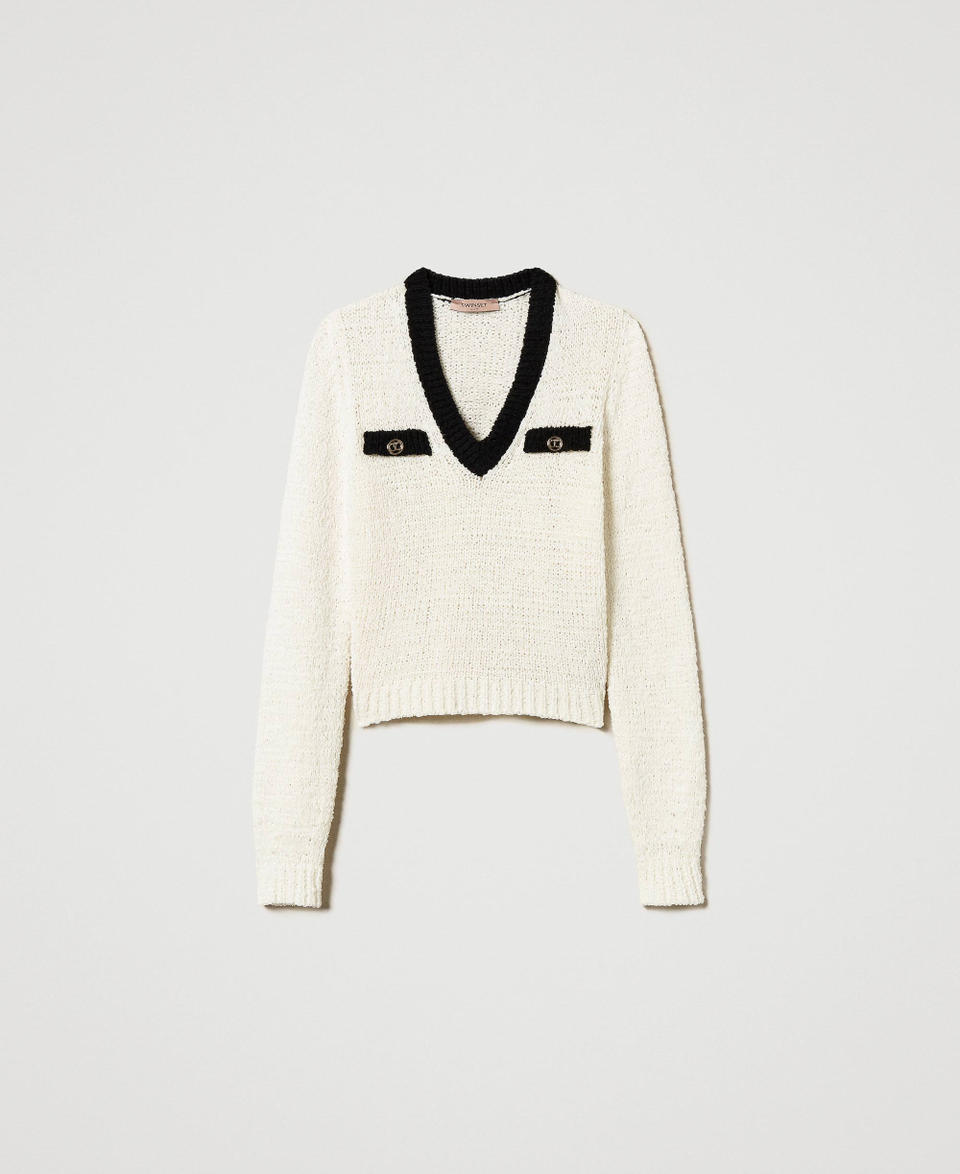 Twin Set Maglia con bottoni Oval T Qualità