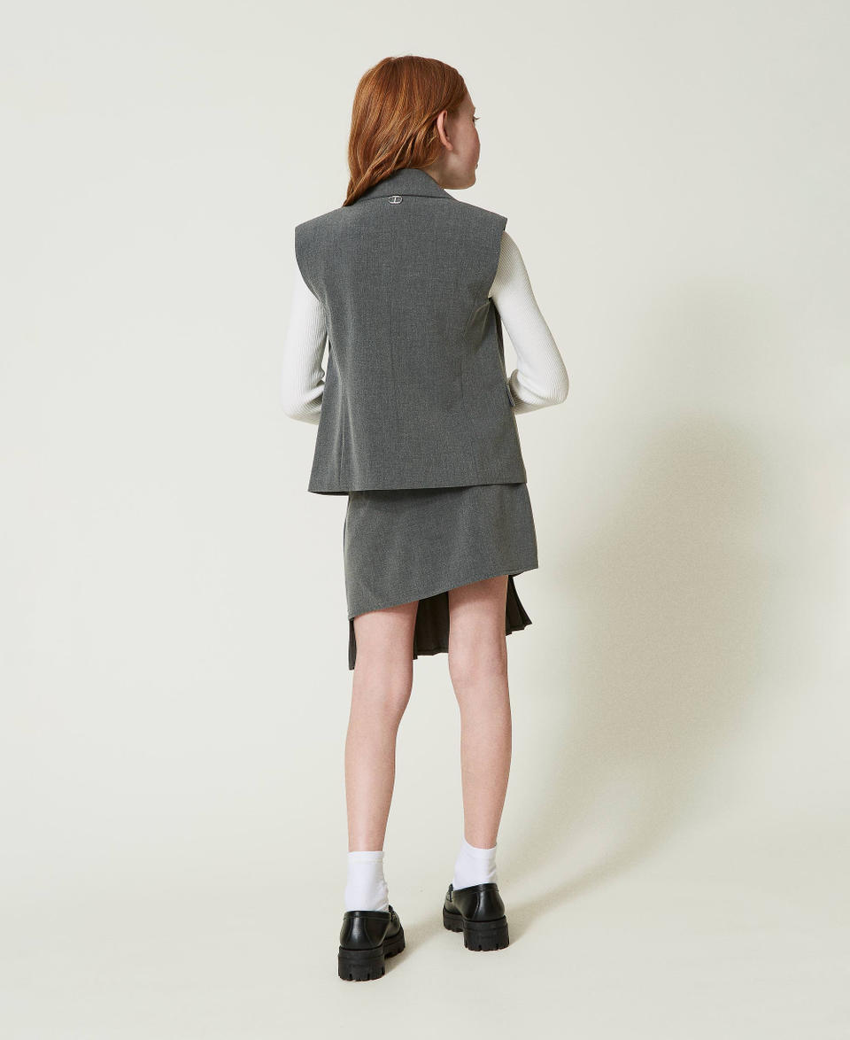 Twin Set Gilet monopetto in flanella Acquista Ora