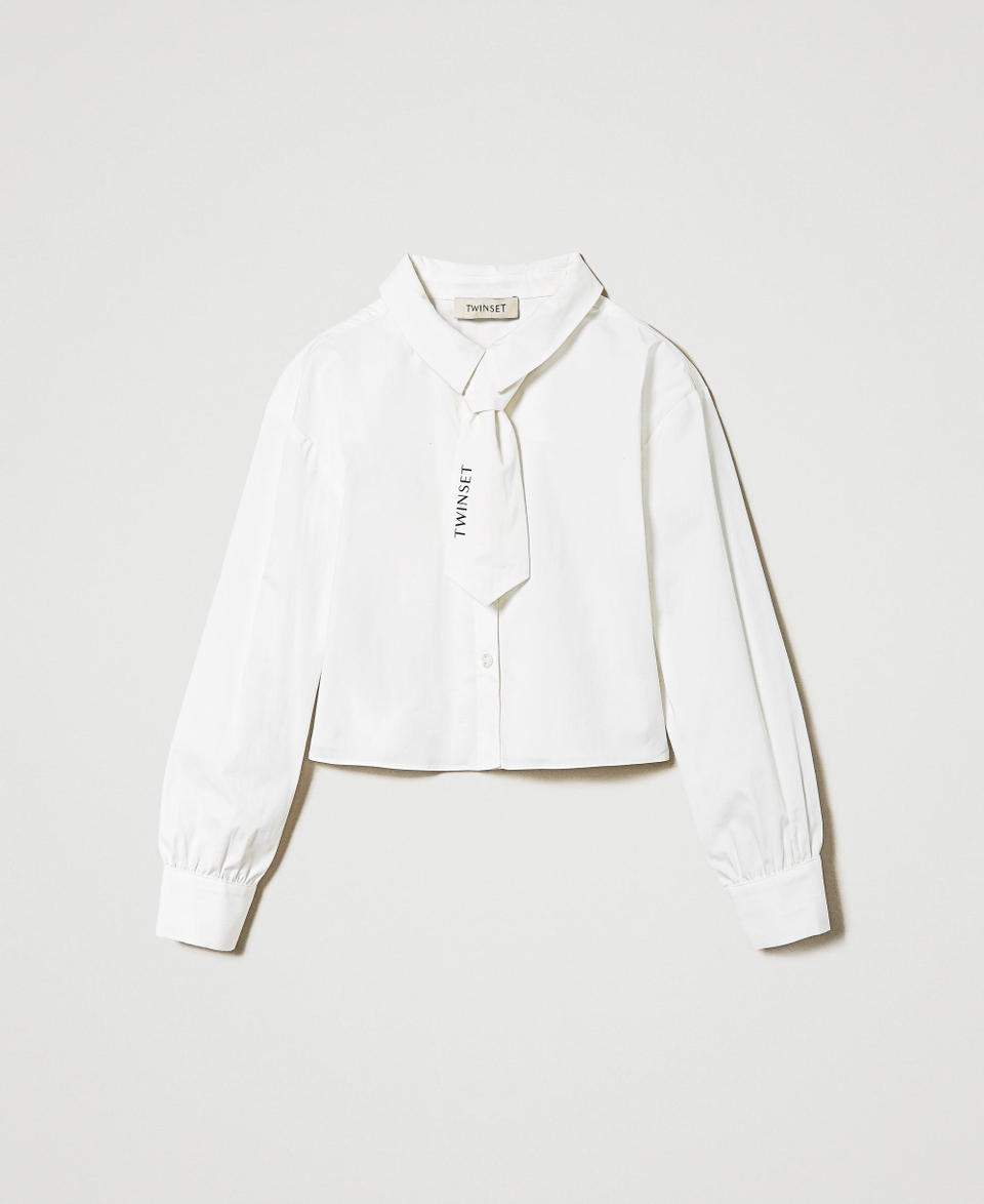 Twin Set Camicia in popeline con cravatta Promozione Limitata