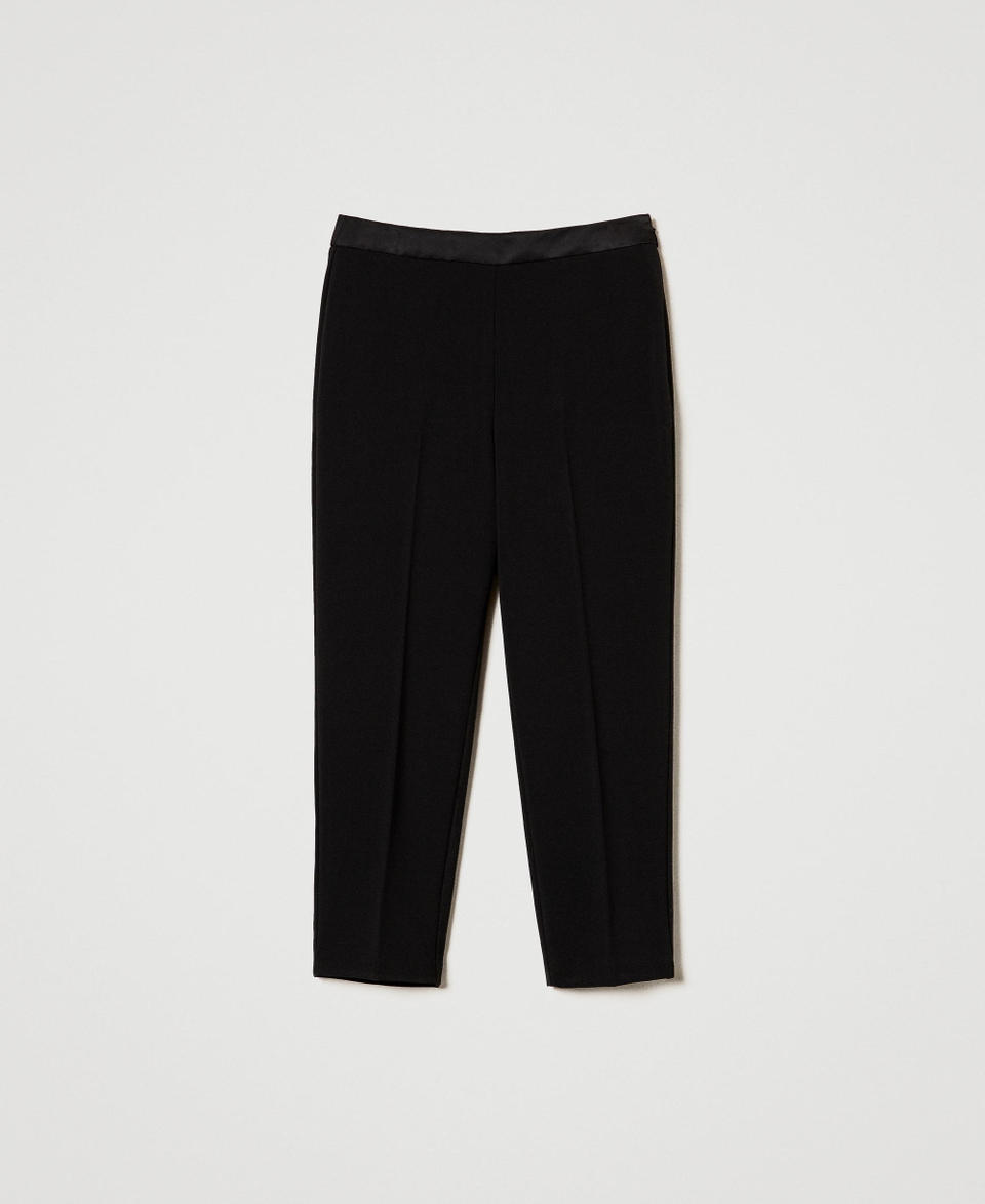 Twin Set Pantaloni a sigaretta in flanella Sconto