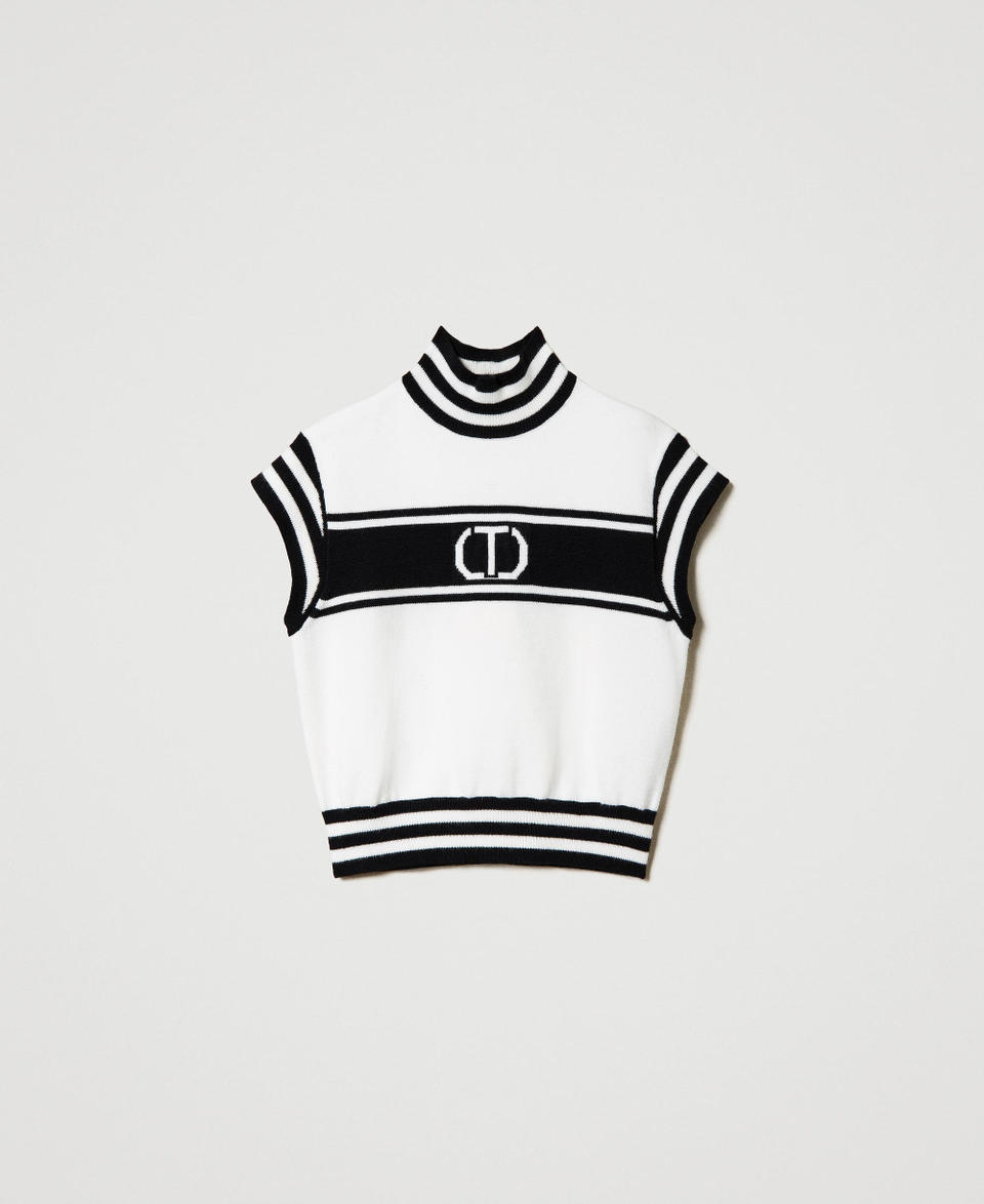 Twin Set Maglia lupetto con Oval T jacquard Offerta
